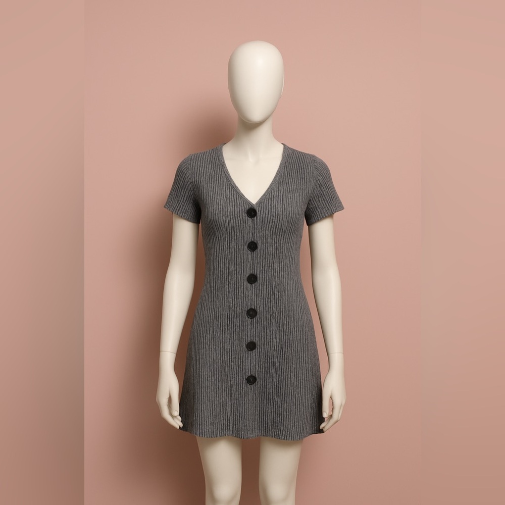 🖤 Preloved Zara Ribbed Button-Down Mini Dress 🖤